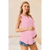 Womens Nursing Tank Tops Breastfeeding Summer Pregnancy Maternity Shirts(Black/Navy/Pink)