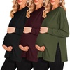 3pcs- Black + Burgundy Red + Army Green