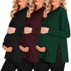 3pcs- Black + Burgundy Red + Green