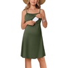 Ekouaer Womens Nursing Dress Summer Breastfeeding Maternity Clothes(Army Green)