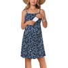 Ekouaer Womens Nursing Dress Summer Breastfeeding Maternity Clothes(Dark Blue Leaves)