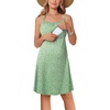 Ekouaer Womens Nursing Dress Summer Breastfeeding Maternity Clothes(Light Green Floral)
