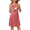 Ekouaer Womens Nursing Dress Summer Breastfeeding Maternity Clothes(Red Daisy Floral)