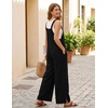 Ekouaer Overalls for Women Loose Fit Jumpsuits 2026 Fall Outfits(Black)