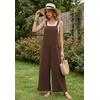 Ekouaer Overalls for Women Loose Fit Jumpsuits 2026 Fall Outfits(Brown)