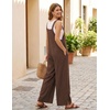 Ekouaer Overalls for Women Loose Fit Jumpsuits 2026 Fall Outfits(Brown)