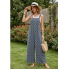 Ekouaer Overalls for Women Loose Fit Jumpsuits 2026 Fall Outfits(Navy Blue Floral)