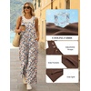 Ekouaer Overalls for Women Loose Fit Jumpsuits 2026 Fall Outfits(Orange Floral)