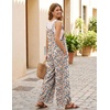 Ekouaer Overalls for Women Loose Fit Jumpsuits 2026 Fall Outfits(Orange Floral)