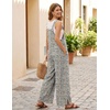 Ekouaer Overalls for Women Loose Fit Jumpsuits 2026 Fall Outfits(White Floral)