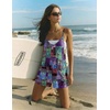 Ekouaer Rompers for Women Summer Casual Boho Short Jumpsuits Beach Outfits(A Blue Boho Print)