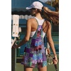 Ekouaer Rompers for Women Summer Casual Boho Short Jumpsuits Beach Outfits(A Blue Boho Print)