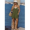 Ekouaer Rompers for Women Summer Casual Boho Short Jumpsuits Beach Outfits(Army Green)