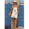 Ekouaer Rompers for Women Summer Casual Boho Short Jumpsuits Beach Outfits(Beige Tie-dye)