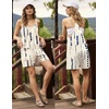 Ekouaer Rompers for Women Summer Casual Boho Short Jumpsuits Beach Outfits(Beige Tie-dye)