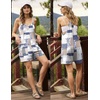 Ekouaer Rompers for Women Summer Casual Boho Short Jumpsuits Beach Outfits(Grey Boho Print)