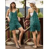 Ekouaer Rompers for Women Summer Casual Boho Short Jumpsuits Beach Outfits(Small Green Floral)