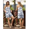 Ekouaer Rompers for Women Summer Casual Boho Short Jumpsuits Beach Outfits(White Italian Print)