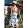 Ekouaer Rompers for Women Summer Casual Boho Short Jumpsuits Beach Outfits(White Italian Print)