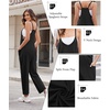 Ekouaer Womens Jumpsuit Sleeveless Casual Summer Overalls Jumpers Rompers(A-black)