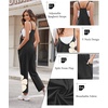 Ekouaer Womens Jumpsuit Sleeveless Casual Summer Overalls Jumpers Rompers(Black Begie Floral)