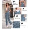 Ekouaer Womens Jumpsuit Sleeveless Casual Summer Overalls Jumpers Rompers(Bluegrey)