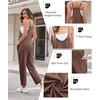 Ekouaer Womens Jumpsuit Sleeveless Casual Summer Overalls Jumpers Rompers(Coffeebrown)