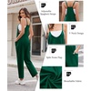 Ekouaer Womens Jumpsuit Sleeveless Casual Summer Overalls Jumpers Rompers(Darkgreen)