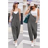 Ekouaer Womens Jumpsuit Sleeveless Casual Summer Overalls Jumpers Rompers(Darkgrey)
