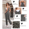 Ekouaer Womens Jumpsuit Sleeveless Casual Summer Overalls Jumpers Rompers(Darkgrey)
