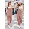 Ekouaer Womens Jumpsuit Sleeveless Casual Summer Overalls Jumpers Rompers(Dusty Pink)