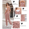 Ekouaer Womens Jumpsuit Sleeveless Casual Summer Overalls Jumpers Rompers(Dusty Pink)