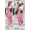 Ekouaer Womens Jumpsuit Sleeveless Casual Summer Overalls Jumpers Rompers(Festival American Flag)