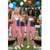 Ekouaer Womens Jumpsuit Sleeveless Casual Summer Overalls Jumpers Rompers(Festival American Flag)