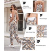 Ekouaer Womens Jumpsuit Sleeveless Casual Summer Overalls Jumpers Rompers(Floral Blue Orange Begie)