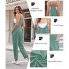 Ekouaer Womens Jumpsuit Sleeveless Casual Summer Overalls Jumpers Rompers(Green Grey)