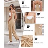 Ekouaer Womens Jumpsuit Sleeveless Casual Summer Overalls Jumpers Rompers(Khaki)