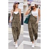 Ekouaer Womens Jumpsuit Sleeveless Casual Summer Overalls Jumpers Rompers(Leopard)