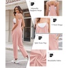 Ekouaer Womens Jumpsuit Sleeveless Casual Summer Overalls Jumpers Rompers(Lightpink)
