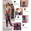 Ekouaer Womens Jumpsuit Sleeveless Casual Summer Overalls Jumpers Rompers(Pink Boho Print)