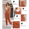 Ekouaer Womens Jumpsuit Sleeveless Casual Summer Overalls Jumpers Rompers(Rust)