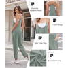 Ekouaer Womens Jumpsuit Sleeveless Casual Summer Overalls Jumpers Rompers(Sage Gray Green)
