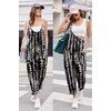 Ekouaer Womens Jumpsuit Sleeveless Casual Summer Overalls Jumpers Rompers(Tie-dye Black White)