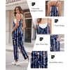 Ekouaer Womens Jumpsuit Sleeveless Casual Summer Overalls Jumpers Rompers(Tie-dye Navy Blue White)
