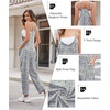 Ekouaer Womens Jumpsuit Sleeveless Casual Summer Overalls Jumpers Rompers(White Floral)