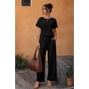 Jumpsuits for Women Casual Summer Rompers Short Sleeve One Piece Outfits(Black)