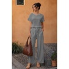 Jumpsuits for Women Casual Summer Rompers Short Sleeve One Piece Outfits(Black Stripe)