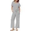 Jumpsuits for Women Casual Summer Rompers Short Sleeve One Piece Outfits(White Stripe)