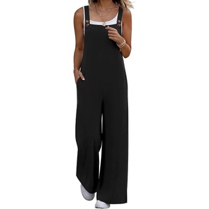Ekouaer Overalls for Women Loose Fit Jumpsuits 2026 Fall Outfits(Black)