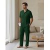 EKouear Mens Pajamas Set Button Down Short Sleeve Shirt Pjs with Long Pants(Green)